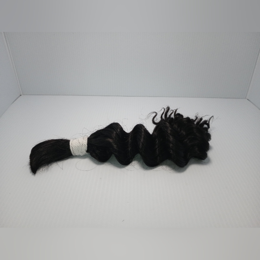 Human Hair Deep Wave No Weft. Natural Black. 100g 12 inch